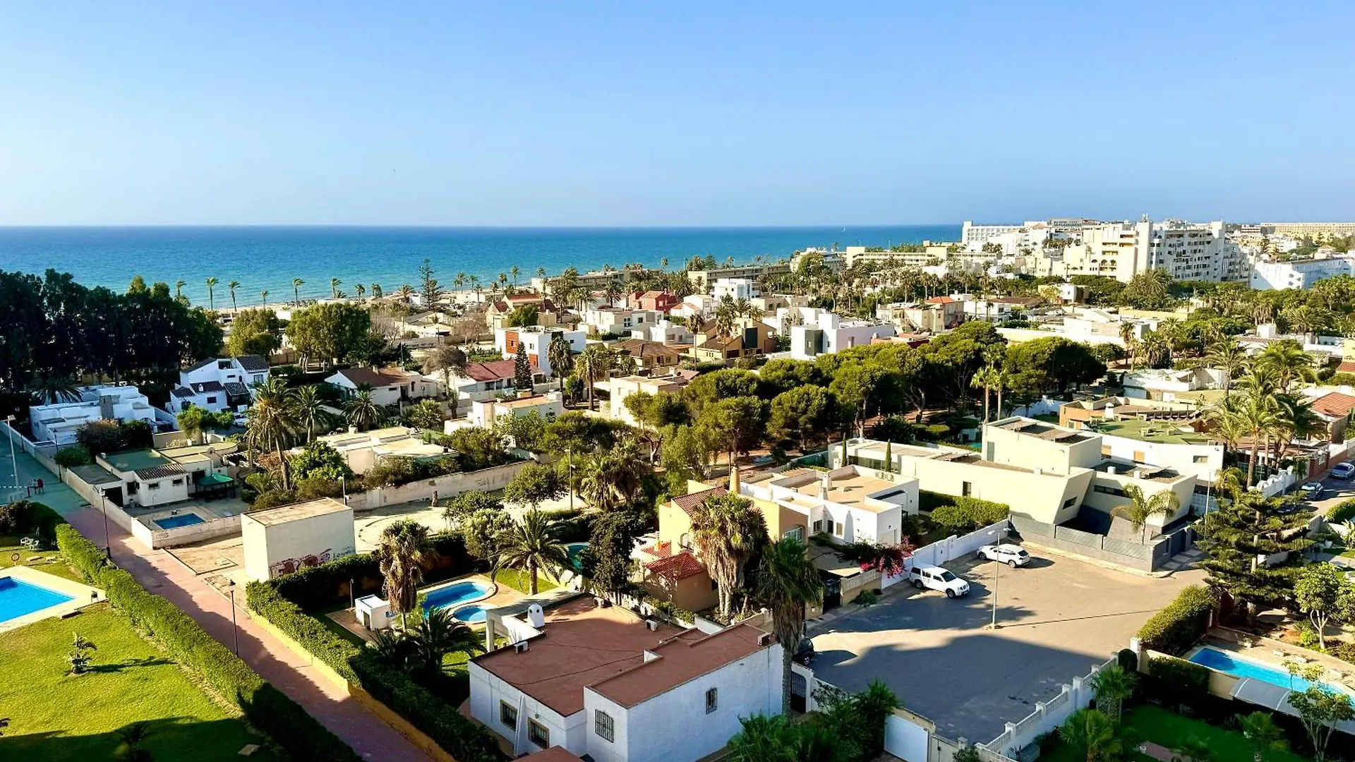 Lejlighed Vive La Playa A 5 Min Con Vistas-Piscina-Aire Acondicionado-Ventiladores De Techo-Wifi-Orientacion Sur Roquetas de Mar